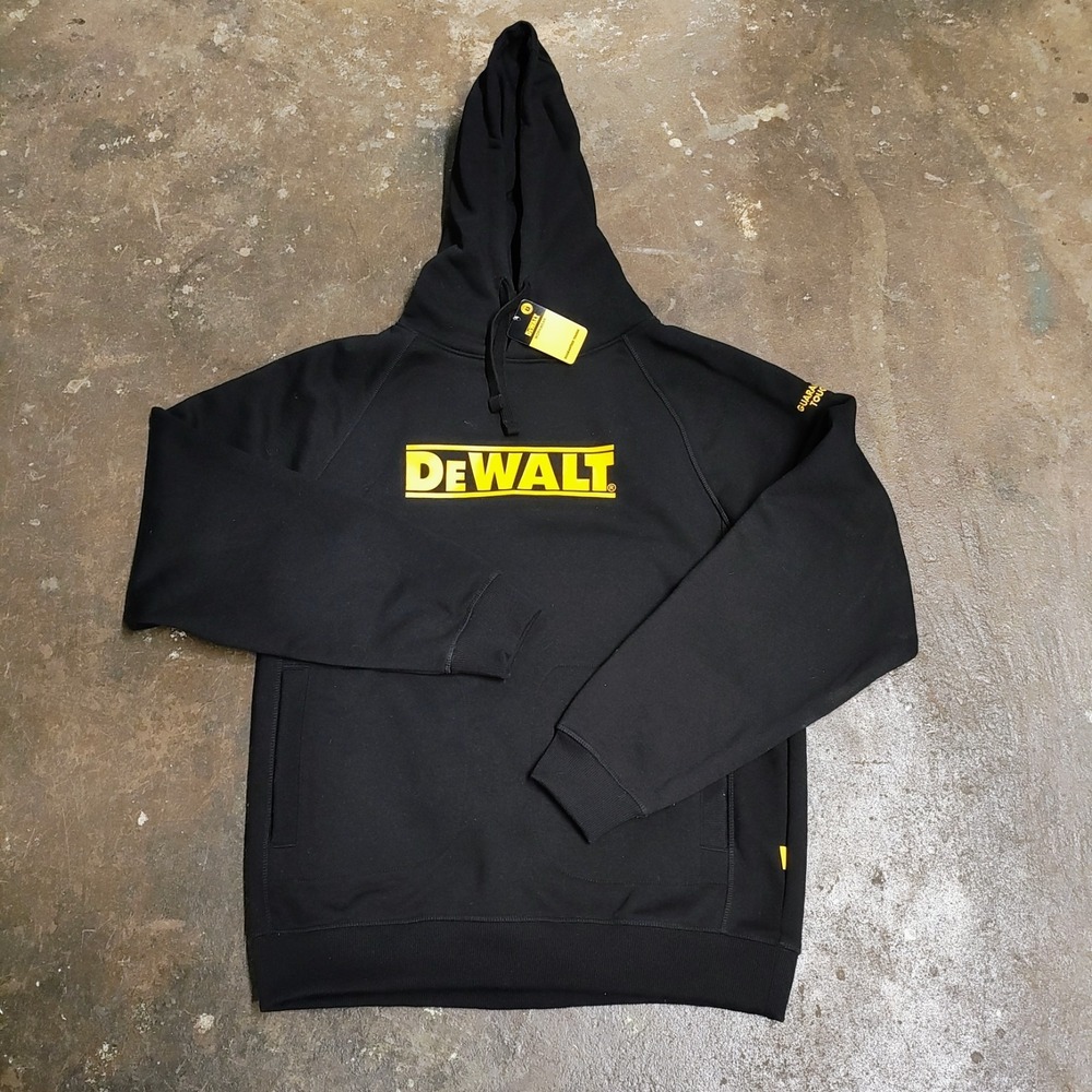 NEW DeWalt Workwear Hoodie Mens Large Pullover Fleece Heavyweight Spellout NWT